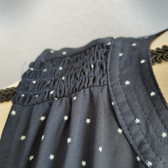 Loft Petite Navy and White Star Print Tank Size SP - Picture 4 of 8